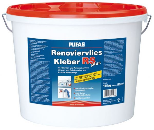 Pufas Renoviervlies Kleber RS Plus Hochwertiger Dispersionskleber